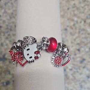 Hello Kitty Red and Silver Bracelet